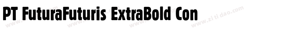 PT FuturaFuturis ExtraBold Condensed Cyrillic字体转换